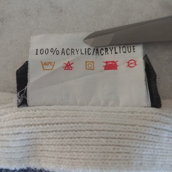 Vintage made in Canada button down blue white striped sweater vest Small - Picture 16 of 16